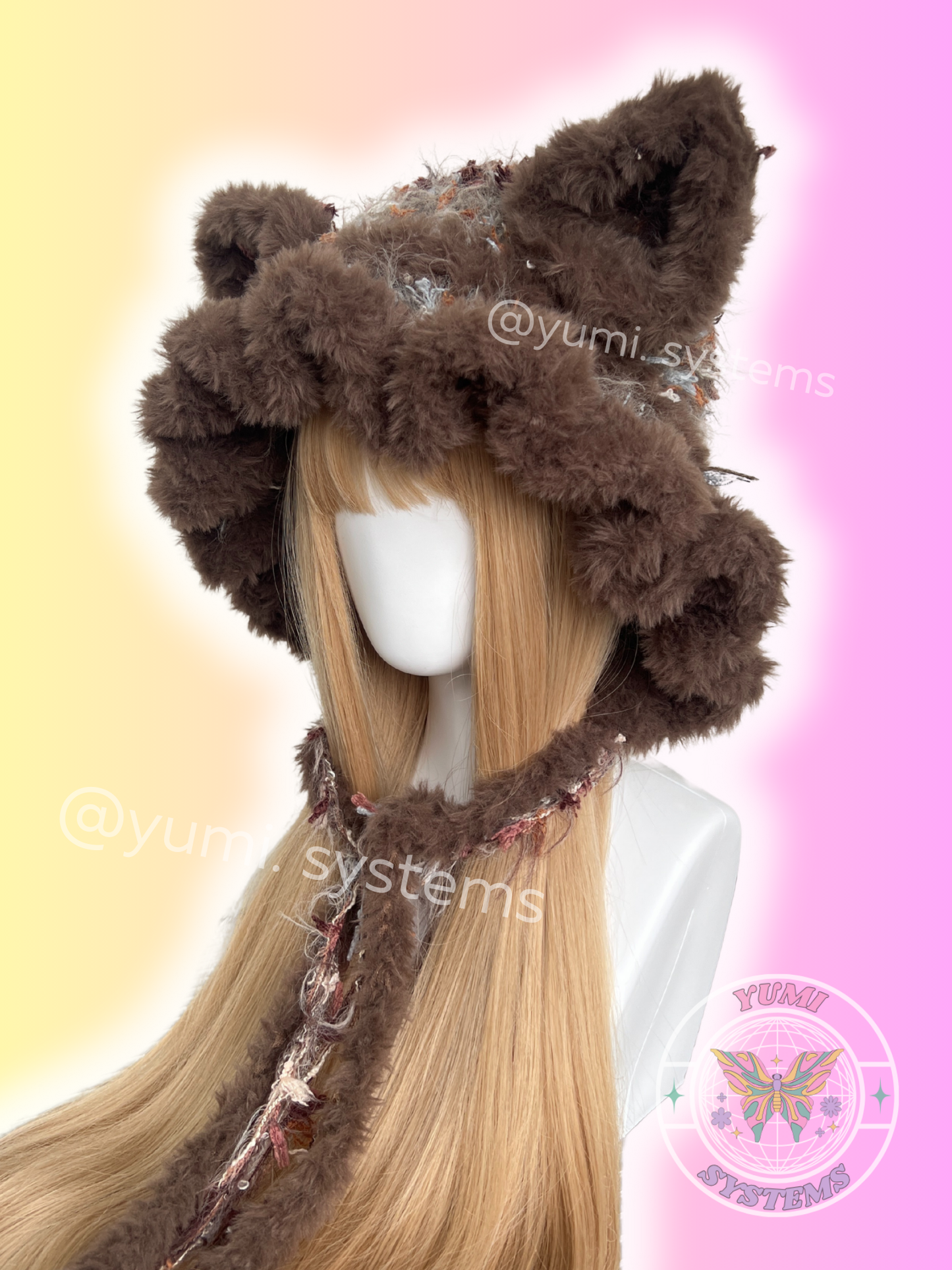 The Cocoa Teddy Bonnet | Maillard Faux Fur Knit