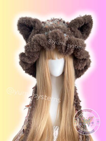 The Cocoa Teddy Bonnet | Maillard Faux Fur Knit