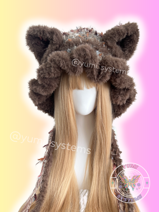 The Cocoa Teddy Bonnet | Maillard Faux Fur Knit
